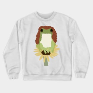 Frog on a flower Crewneck Sweatshirt